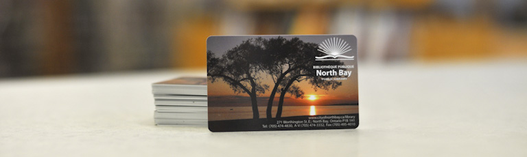 Library card banner