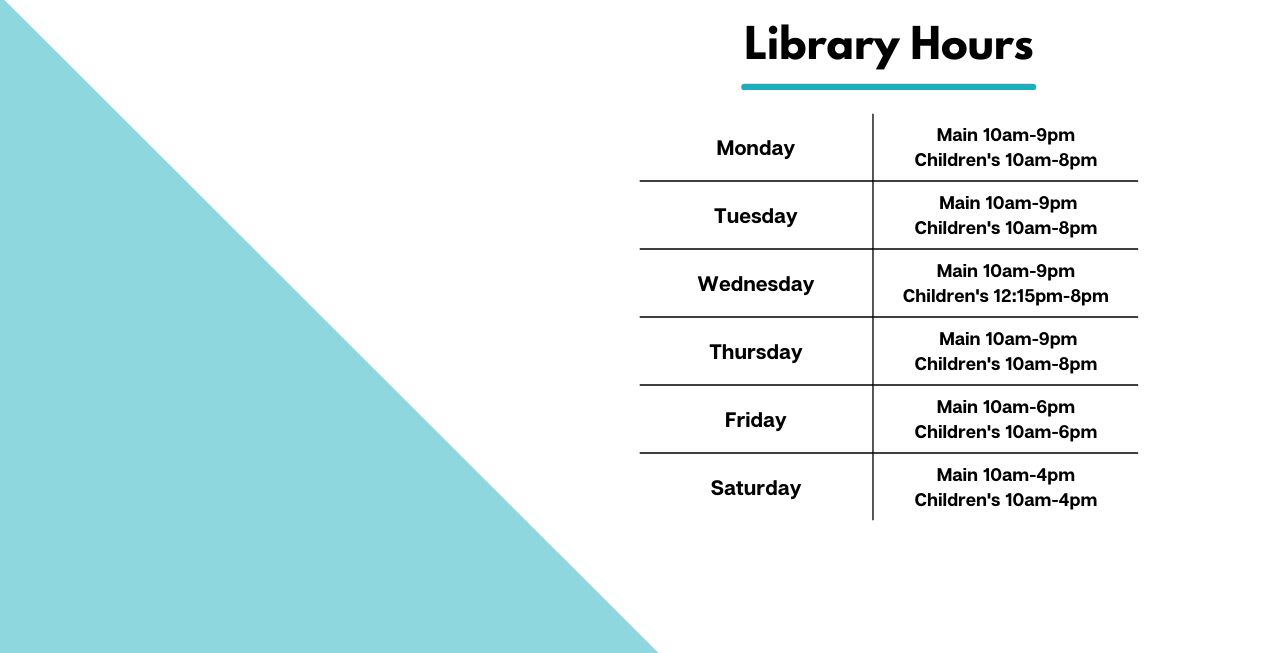 library hours banner
